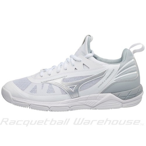 [BRM1904671] 미즈노 웨이브 Luminous 슈즈 - White/Silver 우먼스 테니스화  Mizuno Wave Shoes