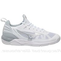 [BRM1904671] 미즈노 웨이브 Luminous 슈즈 - White/Silver 우먼스 테니스화  Mizuno Wave Shoes