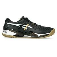 아식스 젤 레졸루션 9 엑스 휴고보스 테니스화 맨즈 1041A453-001 (Black/Brown)  Asics Gel Resolution X HUGO BOSS Men&#039;s Tennis Shoe
