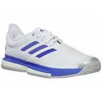 [BRM2027490] 아디다스 솔코트 Primeblue White/Sonic 블루 슈즈 맨즈 GX9002 테니스화  adidas SoleCourt Blue Shoe