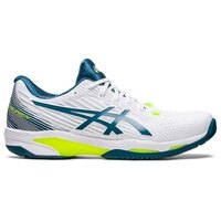 아식스 솔루션 스피드 FF 2 테니스화 맨즈 1041A182102 (WHITE/TEAL)  Asics Solution Speed Men&#039;s Tennis Shoe